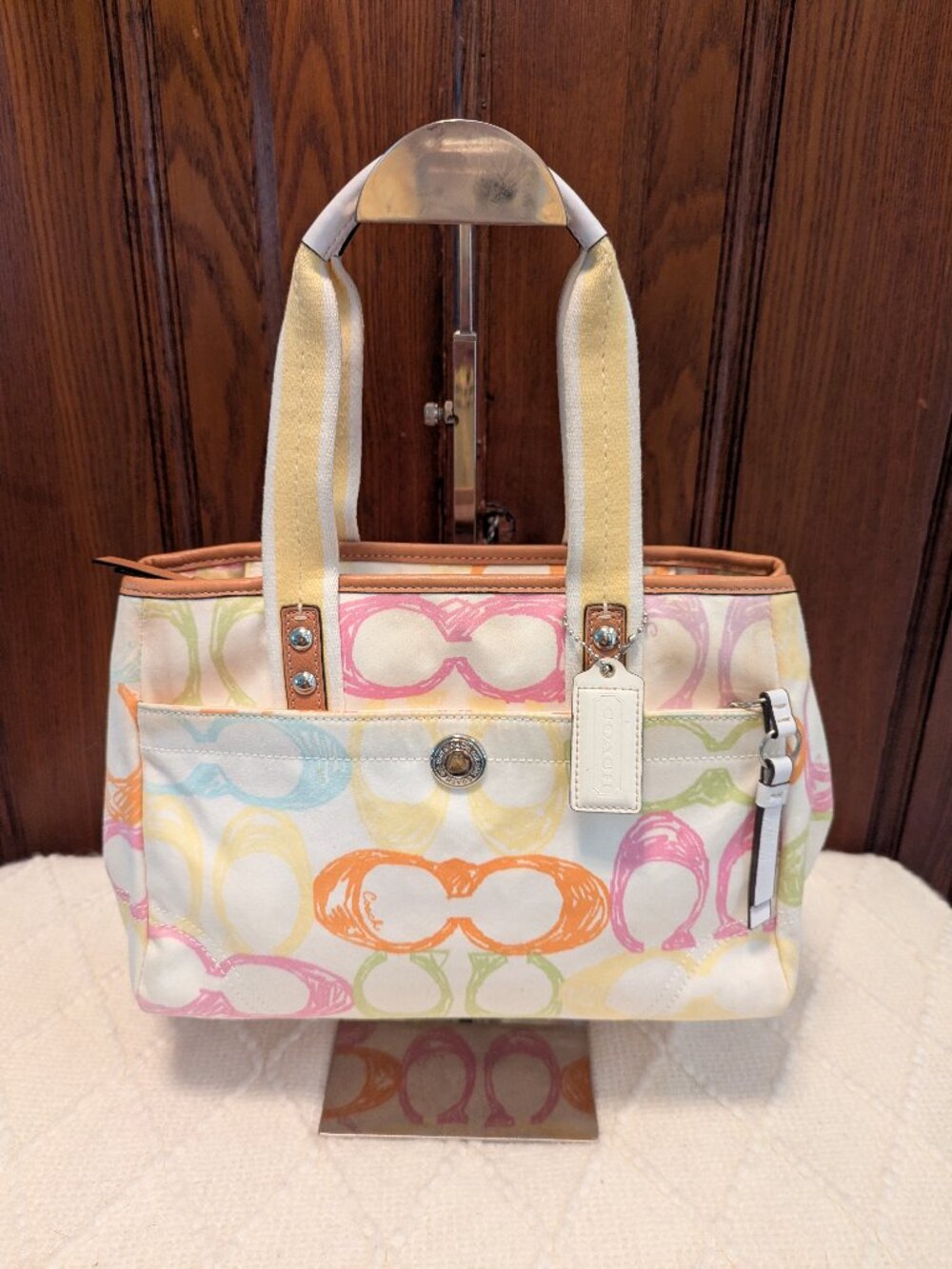 Coach Hampton Scribble Multicolor tote